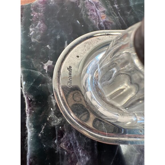 Vintage Christofle Sterling Salt & Pepper Shakers With Tray - Picture 3 of 8